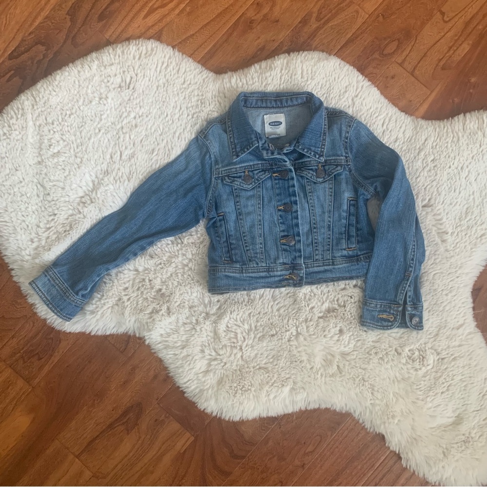 Old Navy Medium Wash Denim Jacket with Functional Pockets